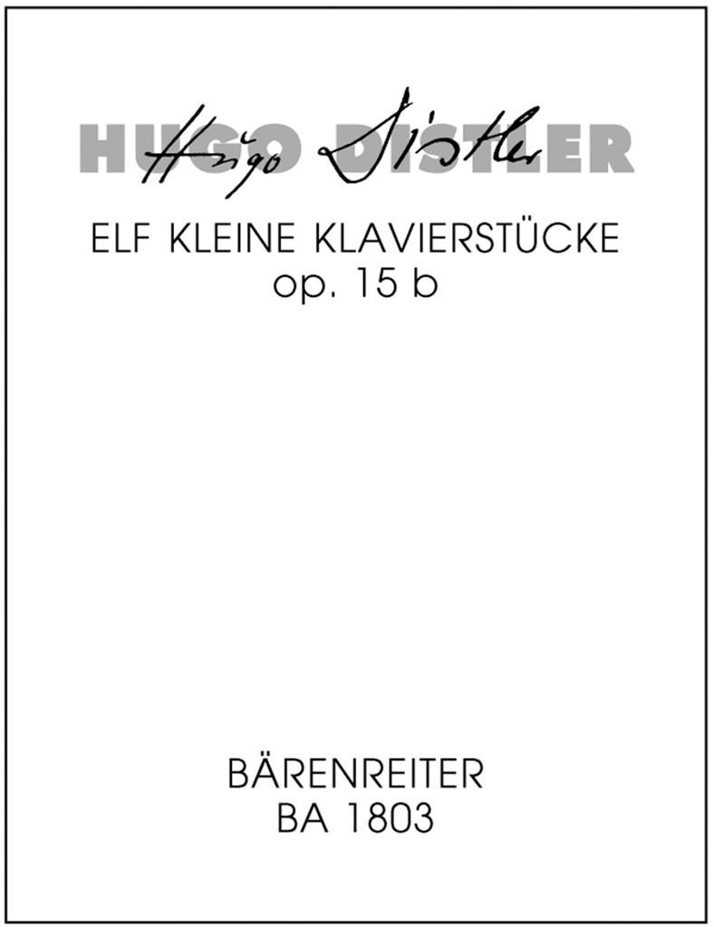 11 Kleine Klavierstücke für die Jugend (1936)